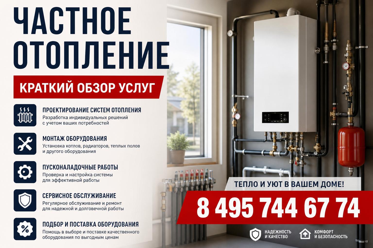 Краткий обзор услуг по частному отоплению